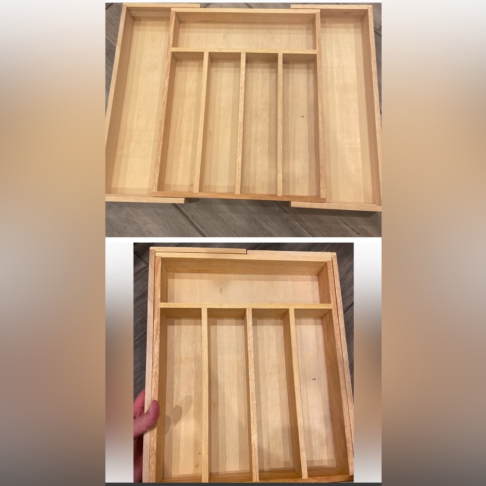 Mountain Woods Expandable Silverware Tray/organizer (natural wood)